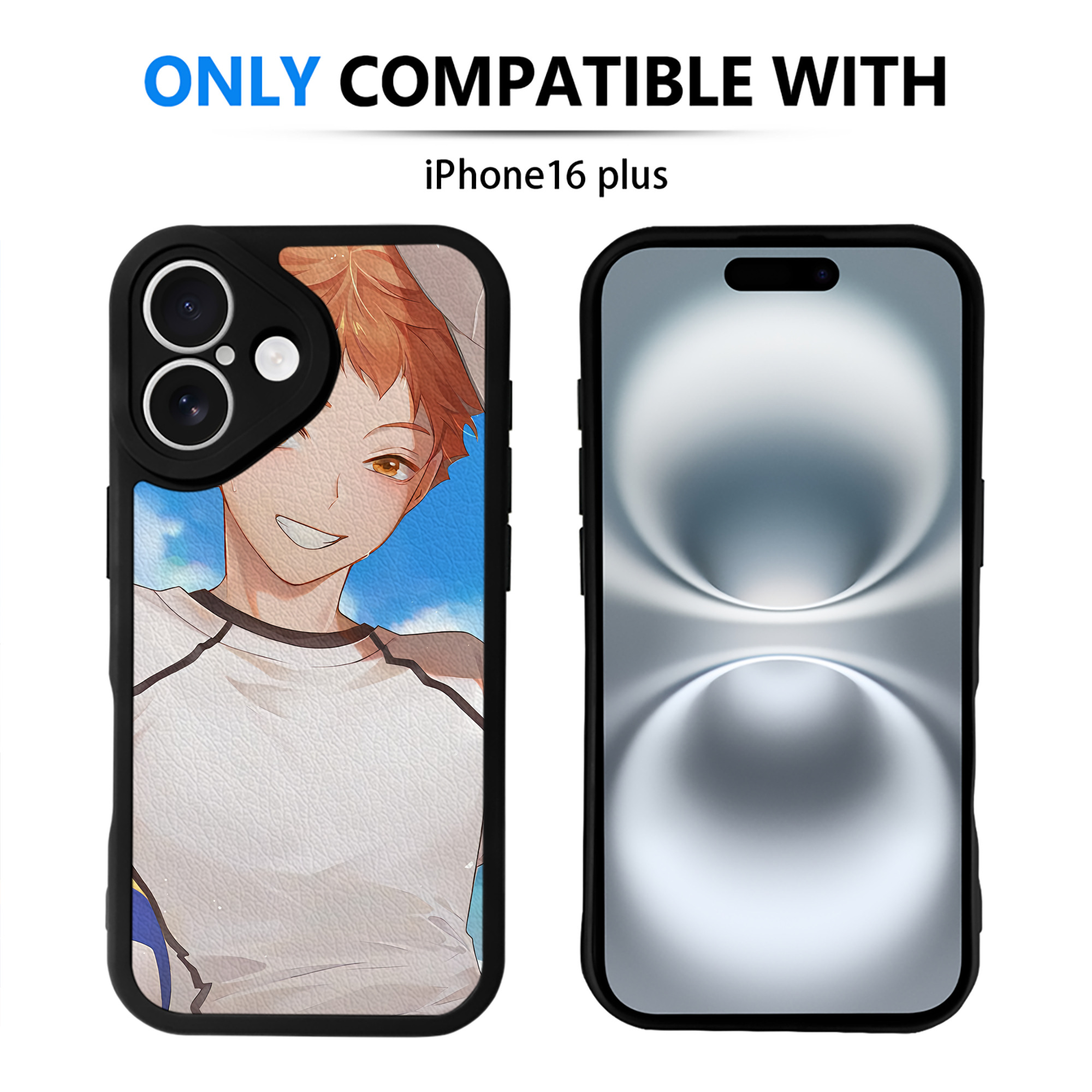 （画像用） ハイキュー!! Haikyu!! 【iPhone 16シリーズ対応】シリコンスマホケース（レザー調） 材質：シリコン